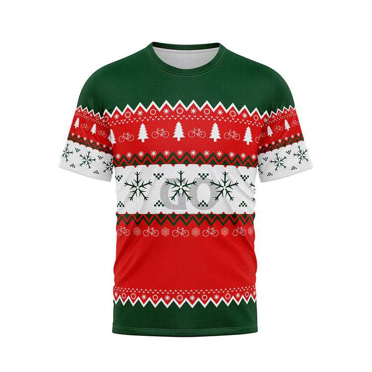 Ugly Christmas Sweater Reindeer Snowflakes Unisex Shirts