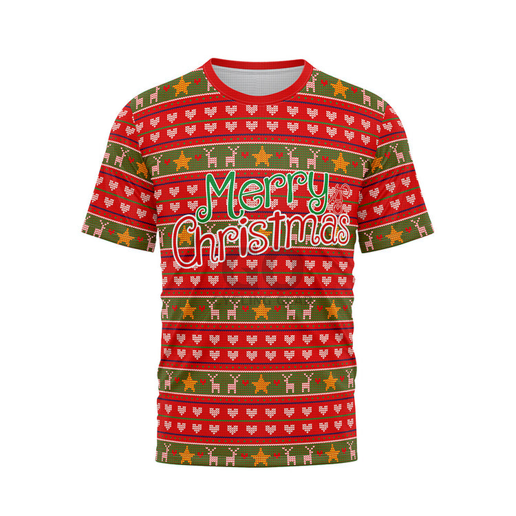 Ugly Christmas Sweater Reindeer Snowflakes Unisex Shirts