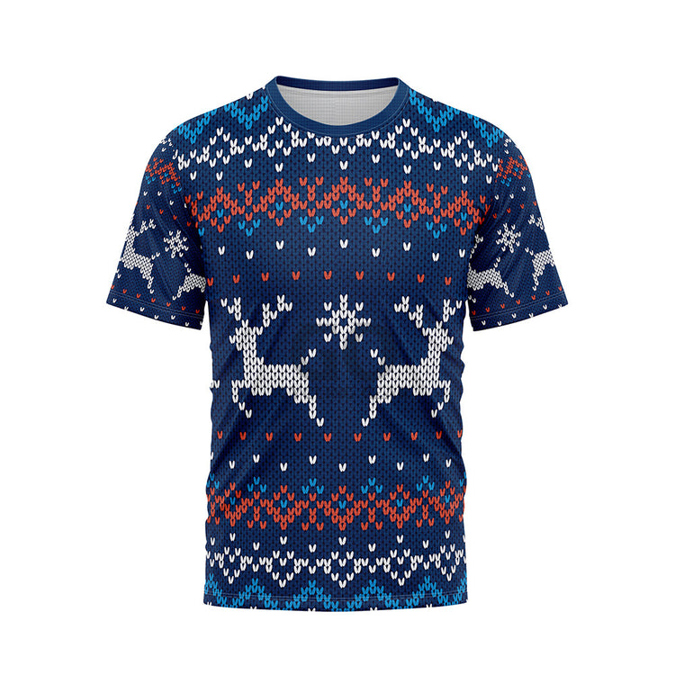 Ugly Christmas Sweater Reindeer Snowflakes Unisex Shirts