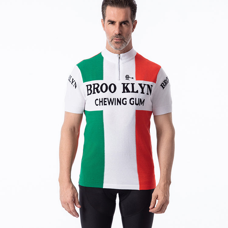 Brooklyn Chewing Gum Italia Retro-Radtrikot aus Wolle