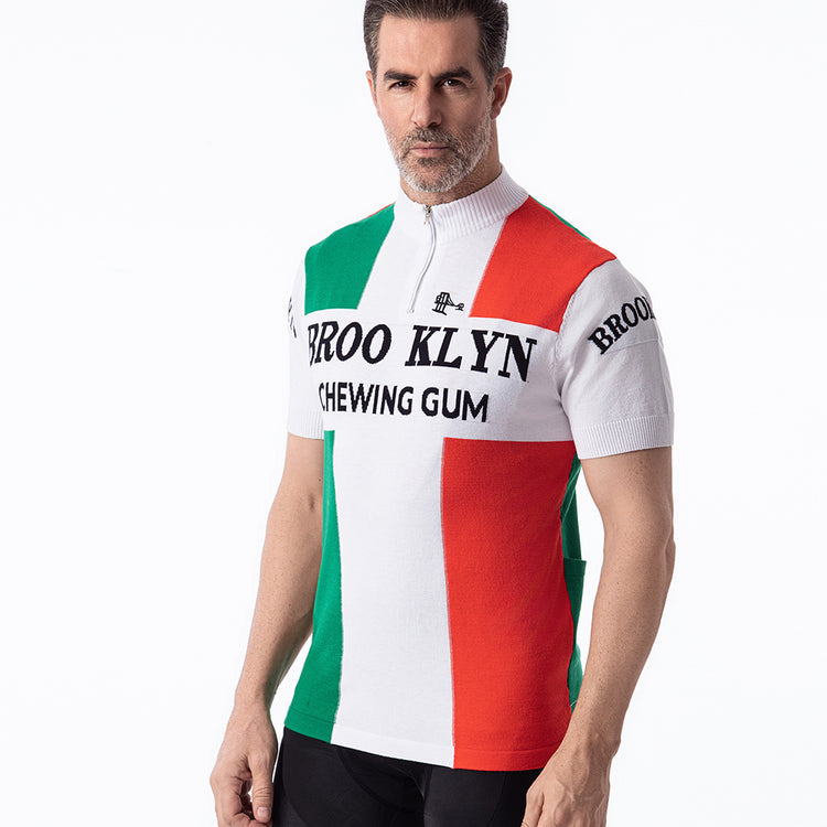 Brooklyn Chewing Gum Italia Retro-Radtrikot aus Wolle