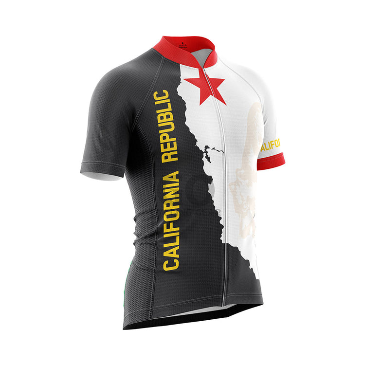 California Cycling Jersey Vêtements de vélo à manches courtes pour hommes