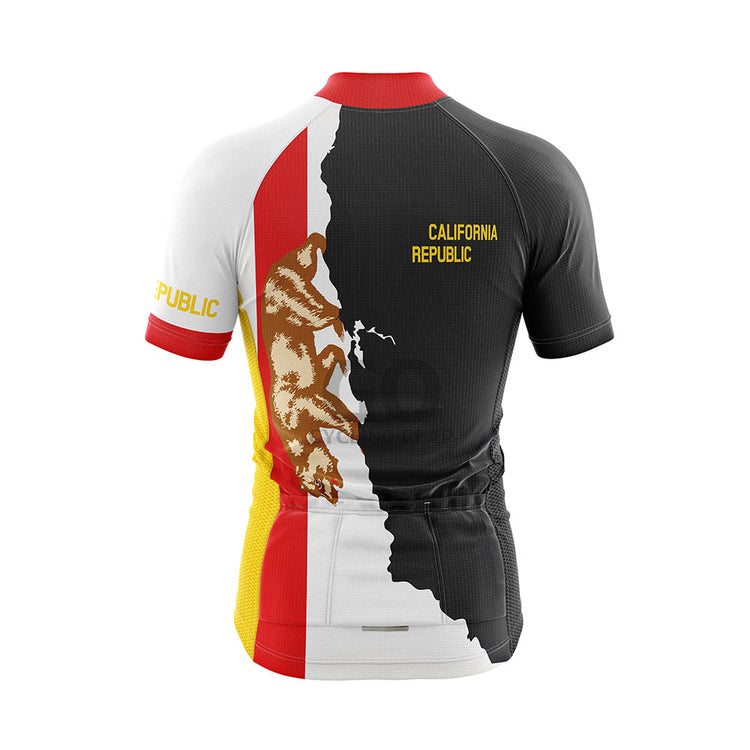 California Cycling Jersey Vêtements de vélo à manches courtes pour hommes