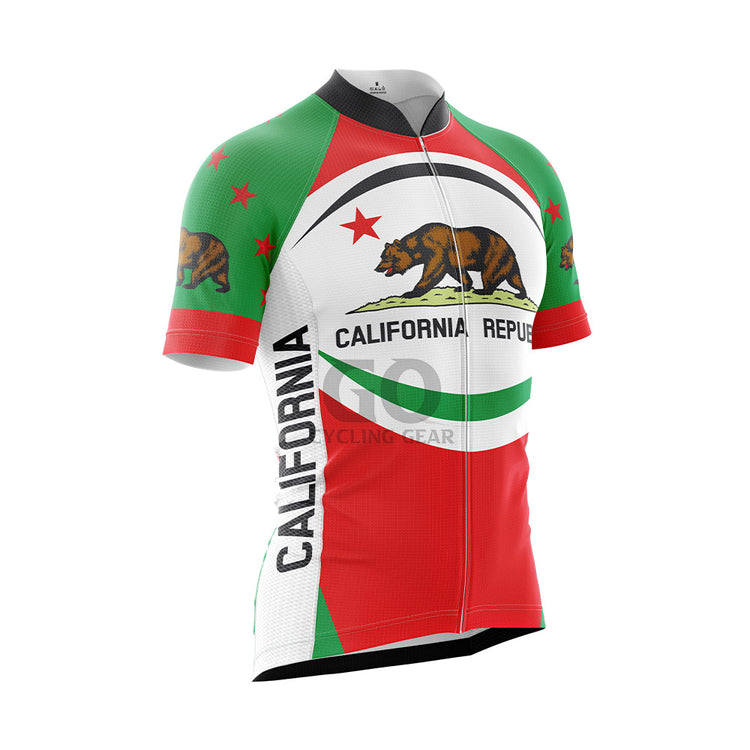 California Cycling Jersey Vêtements de vélo à manches courtes pour hommes