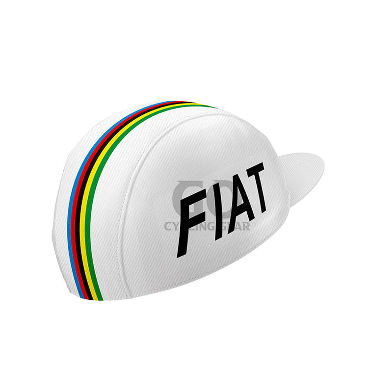 FIAT Retro Cycling Cap with Rainbow Stripes