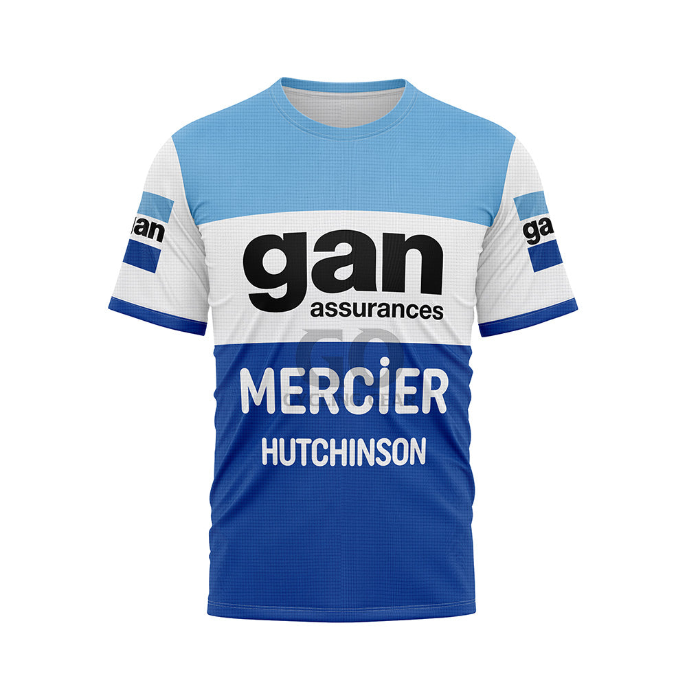 Maillot De Course Vintage GAN Mercier Hutchinson 1975-76 - Marque Tricots Du Rocher, Taille M, Occasion