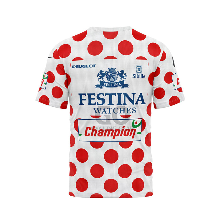 King of mountains Festina Retro Cycling T-Shirt 1997