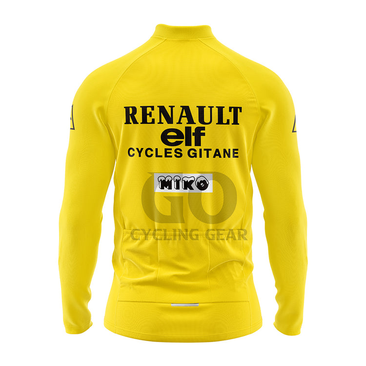 Laurent Fignon Yellow Long Sleeve Cycling Jersey Tour De France 1983