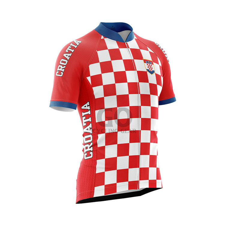 Men's Croatia Short Sleeve Cycling Jersey