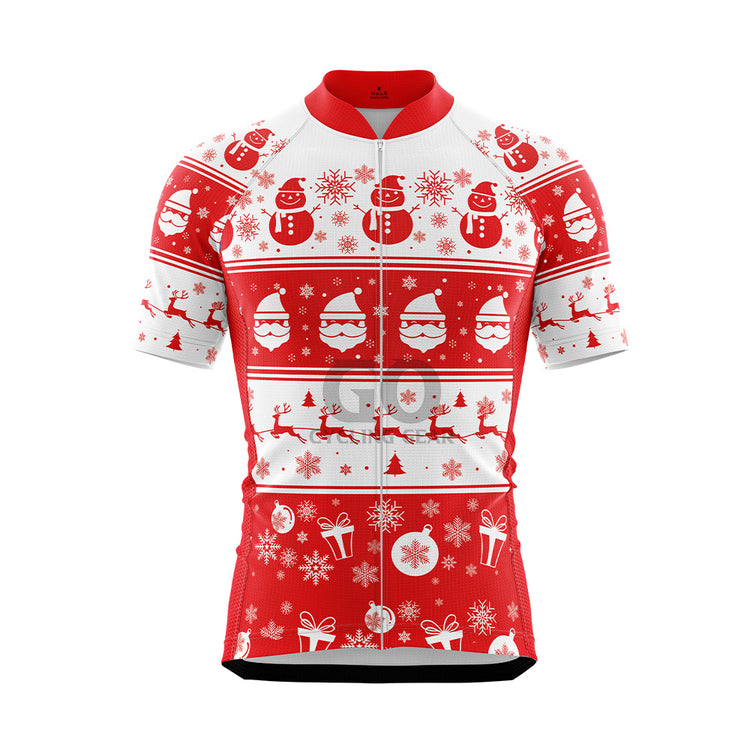 Men's Ugly Christmas Short Sleeve Cycling Jersey Multiple styles