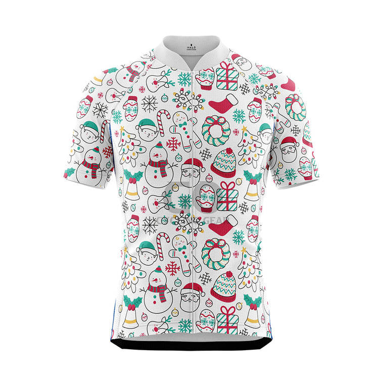 Men's Ugly Christmas Short Sleeve Cycling Jersey Multiple styles