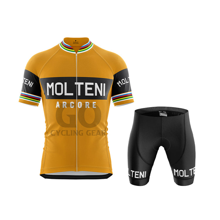 Molteni Retro Short Sleeve Cycling Kit Orange