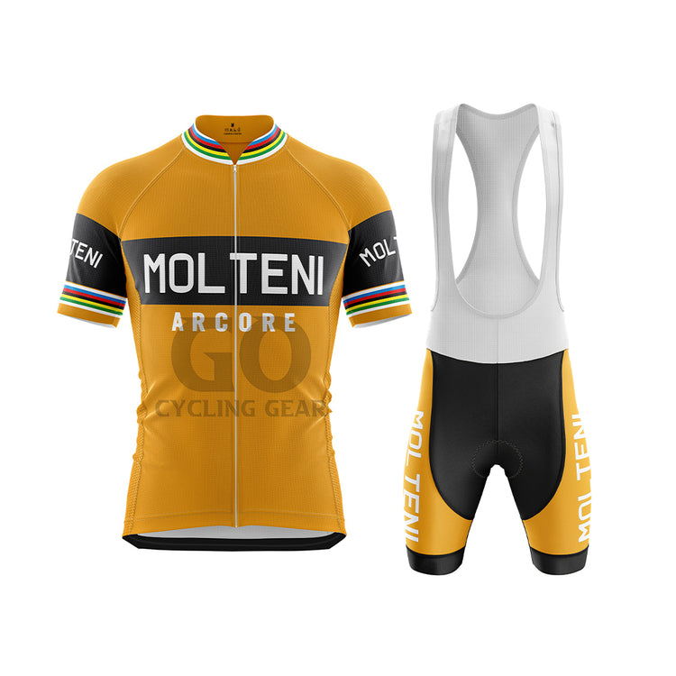 Molteni Retro Short Sleeve Cycling Kit Orange