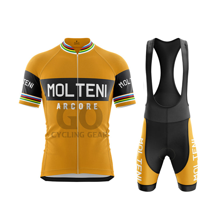 Molteni Retro Short Sleeve Cycling Kit Orange