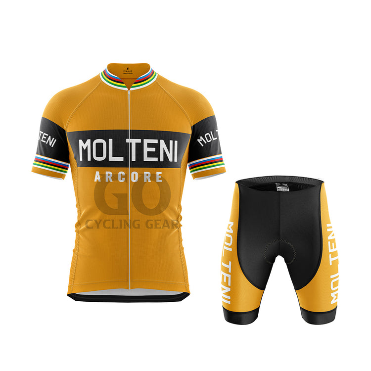 Molteni Retro Short Sleeve Cycling Kit Orange
