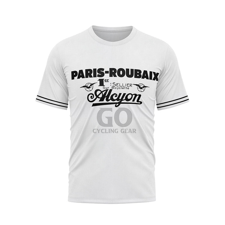 Paris roubaix Cycling T-Shirt White