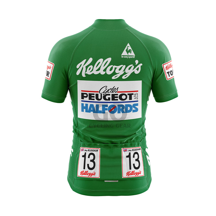 Peugeot Halfords Green Jersey Tour Of Britain 1988 Joey McLoughlin