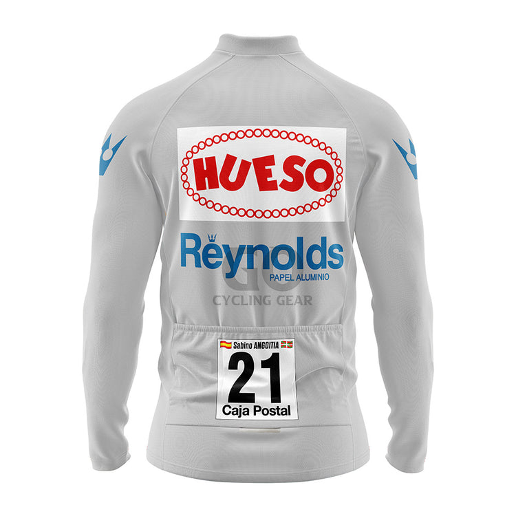 Sabino Angoita HUESO Grey Long Sleeve Cycling Jersey Vuelta A Espana 1983