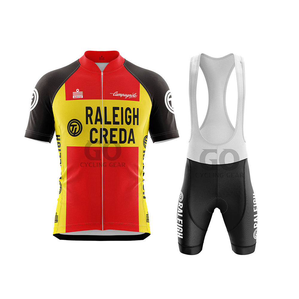 Maillot cycliste vintage - MAILLOT DE CYCLISME RÉTRO Femme TI-RALEIGH Rouge - REDTED