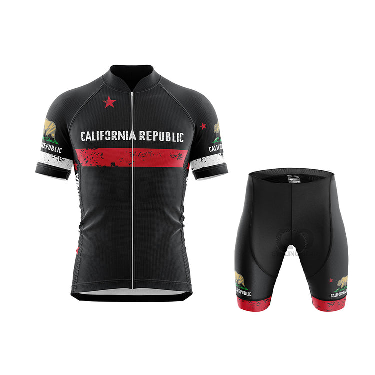 Men's California Republic Cycling Kit White&Black