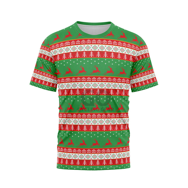 Ugly Christmas Sweater Reindeer Snowflakes Unisex Shirts