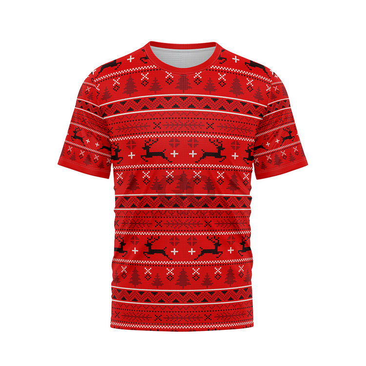 Ugly Christmas Sweater Reindeer Snowflakes Unisex Shirts