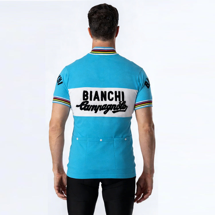 Maillot de cyclisme rétro en laine mérinos Molteni