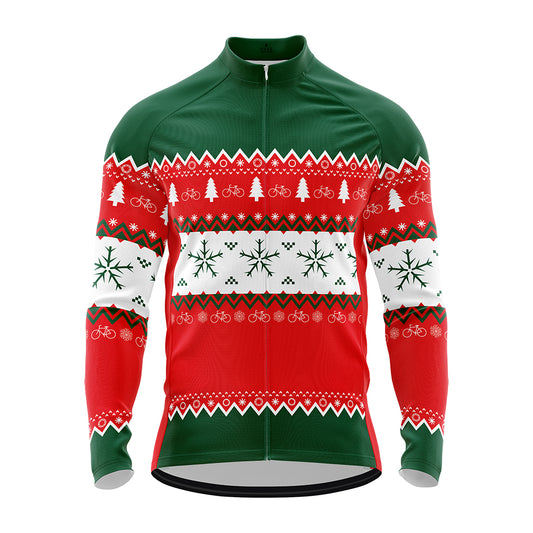 Men's Ugly Christmas Sweater Long Sleeve Cycling Jersey