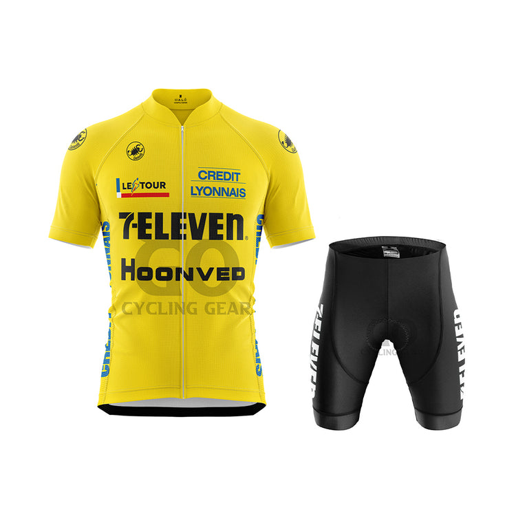 7-Eleven Retro Yellow Cycling Jersey-1990