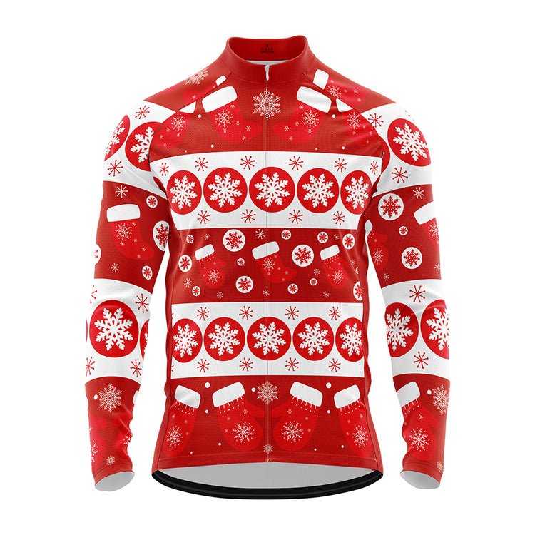 Men's Ugly Christmas Sweater Long Sleeve Cycling Jersey