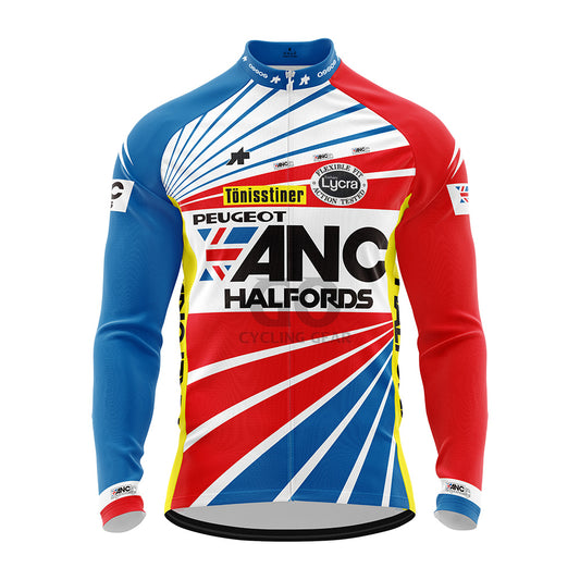 ANC Halfords Retro Long Sleee Cycling Jersey