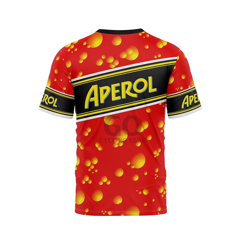 Aperol Beer Retro Short Sleeve Cycling T-Shirt Back