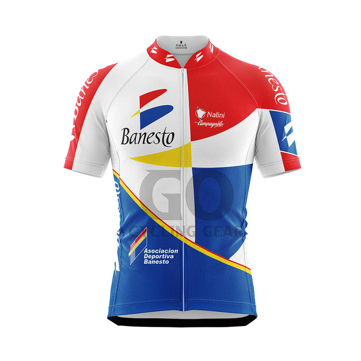 Maillot Cycliste BANESTO Vintage – Nalini Taille M – Delgado – Manches Coupées