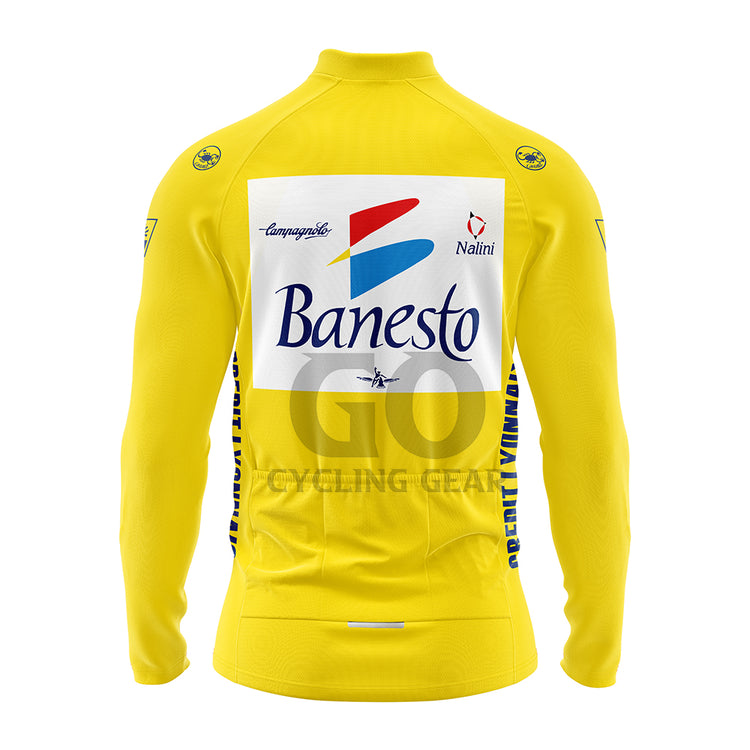 Miguel Indurain-Banesto Long Sleeve Yellow Cycling jersey 1993