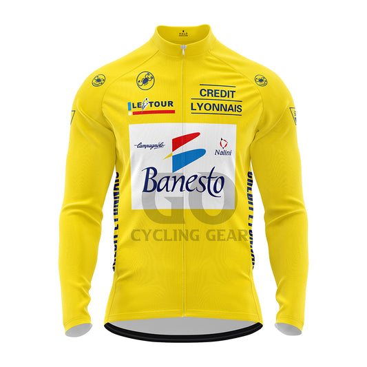 Miguel Indurain-Banesto Long Sleeve Yellow Cycling jersey 1993