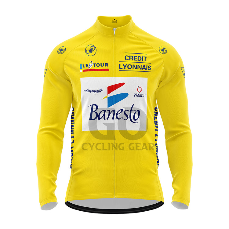 Miguel Indurain-Banesto Long Sleeve Yellow Cycling jersey 1993