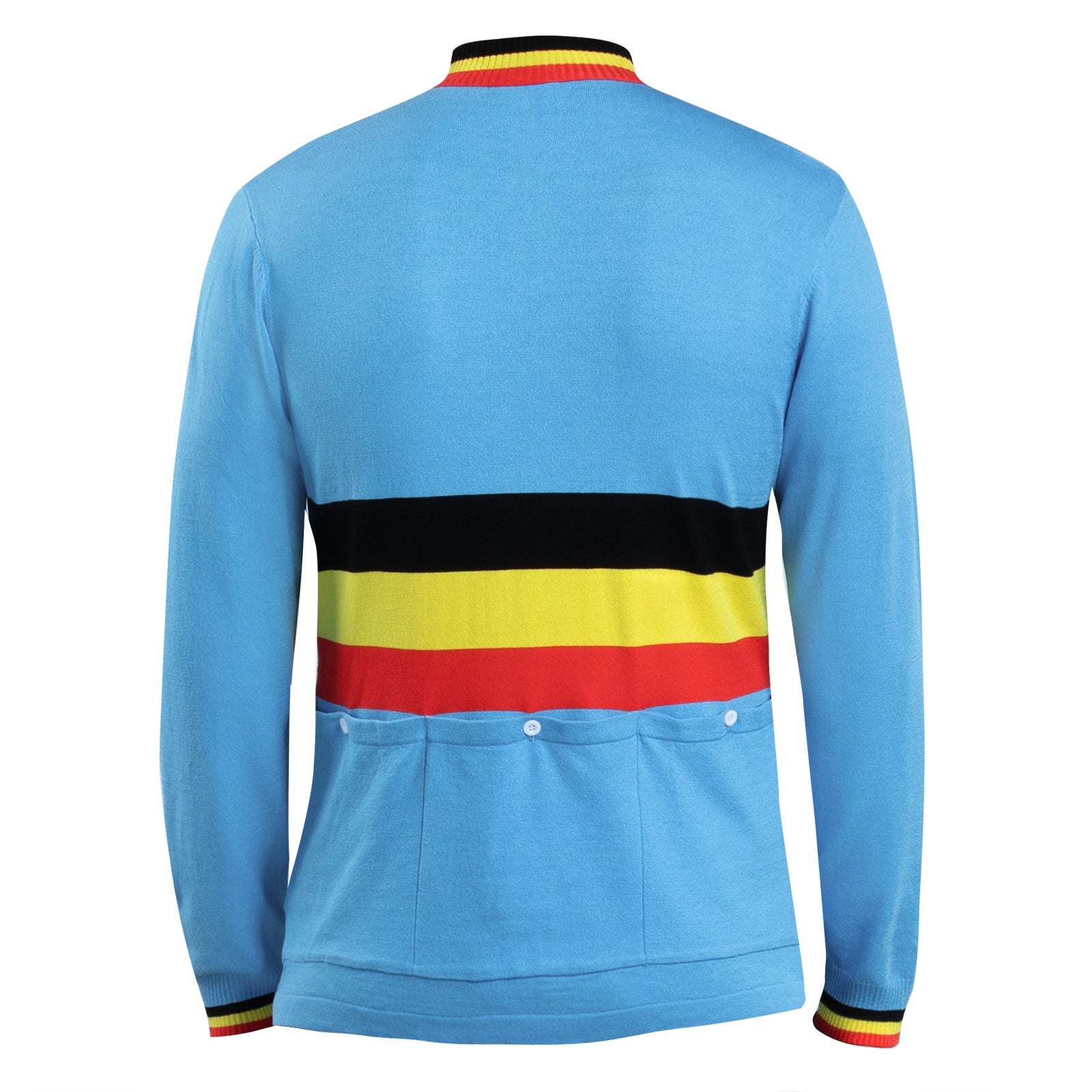 Maillot de cyclisme rétro en laine mérinos de l'équipe belge