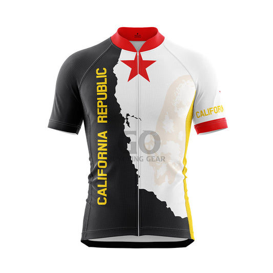 California Republic Bear Cycling Jersey Black White