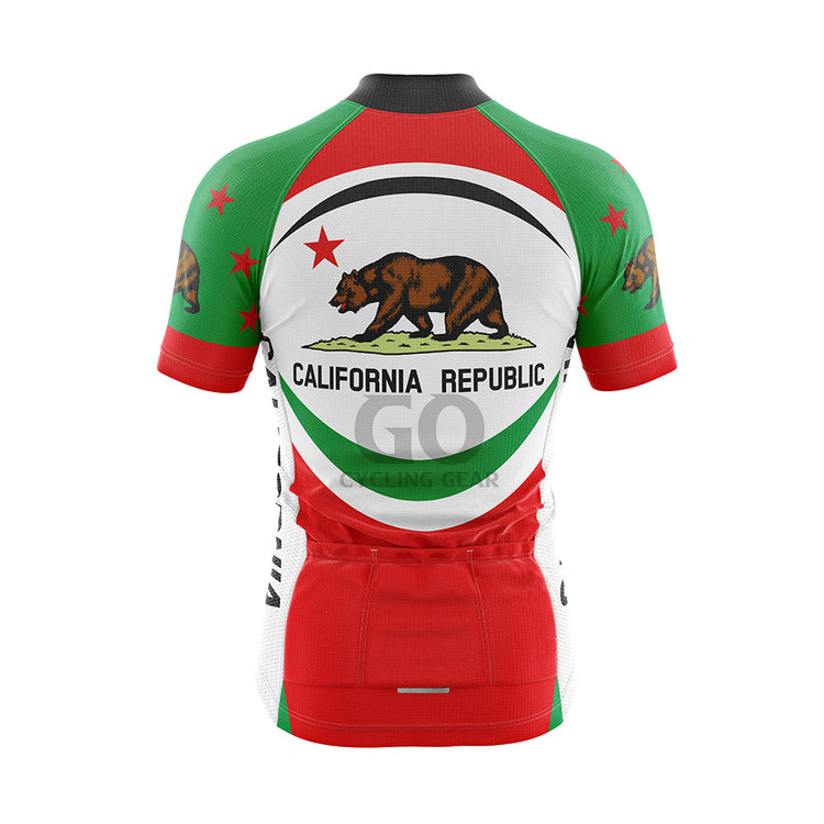 California Republic Men's Cycling Jersey Green Red