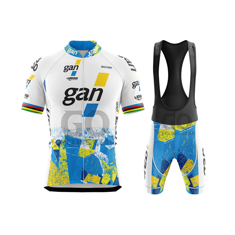 French team Gan Retro Short Sleeve Cycling Kits 1993