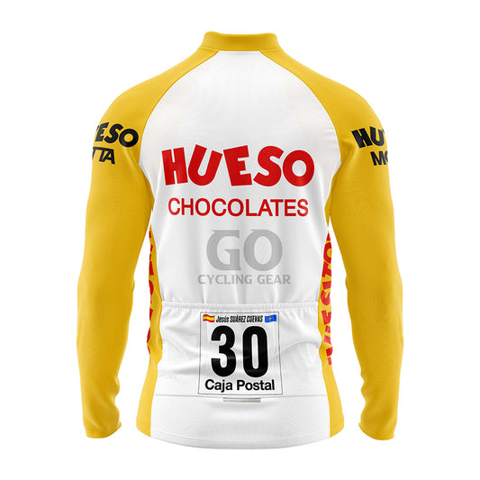 Hueso Chocolates Team Long Sleeve Cycling Jersey 1983 Chrono Version