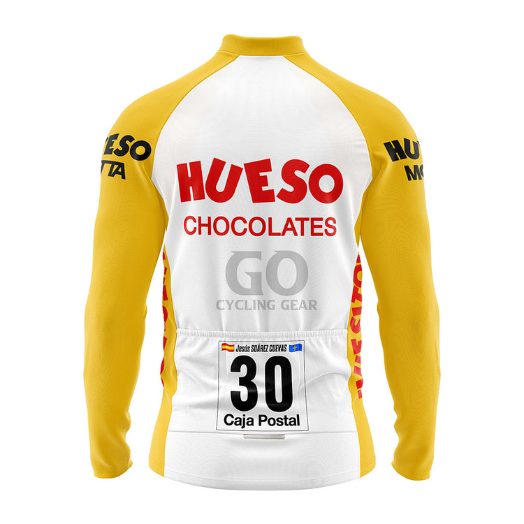 Hueso Chocolates Team Long Sleeve Cycling Jersey 1983 Chrono Version