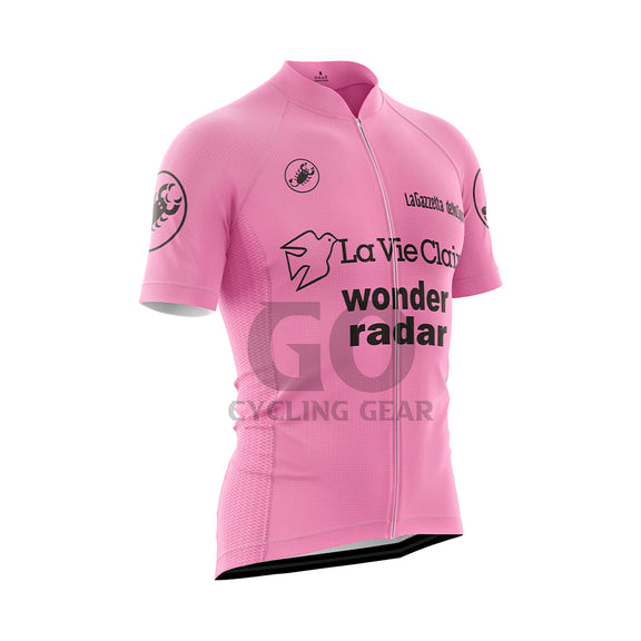 La Vie Claire Men's Long Sleeve Retro Cycling Jersey