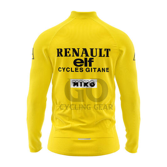 Laurent Fignon Yellow Long Sleeve Cycling Jersey Tour De France 1983