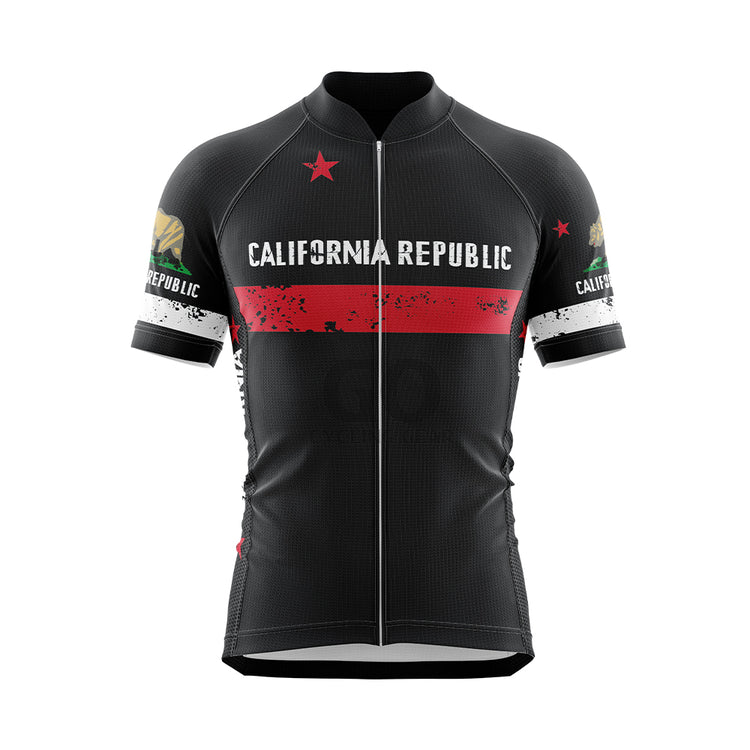 Men's California Republic Short Sleeve Cycling Jersey