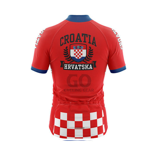 Men's Croatia Short Sleeve Cycling Jersey