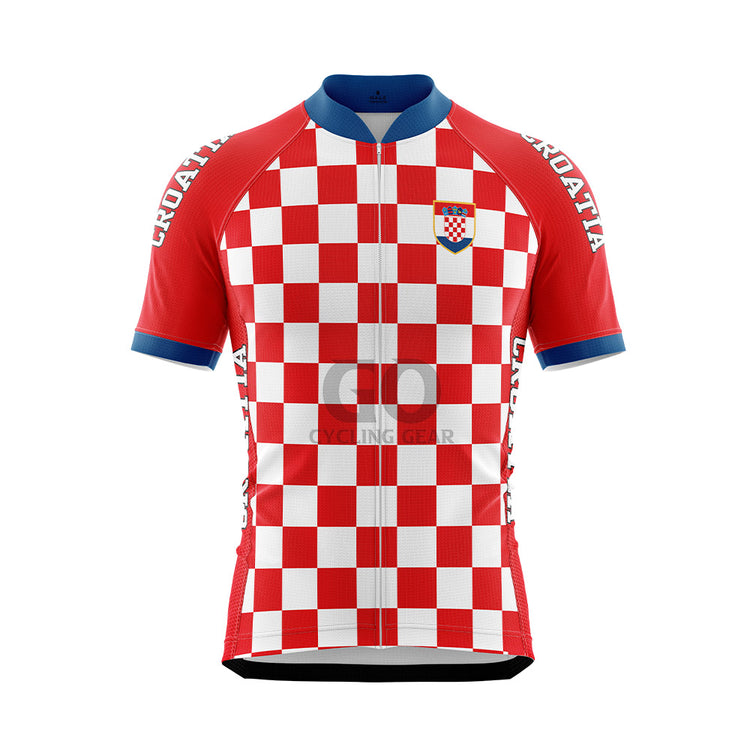 Men's Croatia Short Sleeve Cycling Jersey