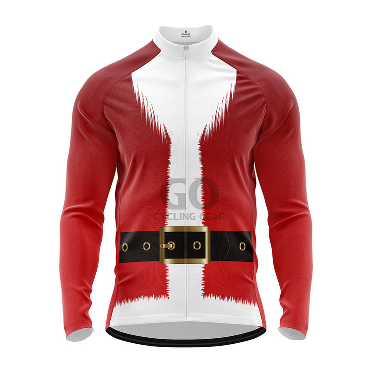 Men's Santa Claus Christmas Long Sleeve Jersey