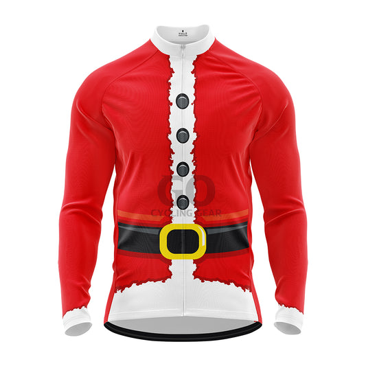Men's Santa Claus Christmas Long Sleeve Jersey