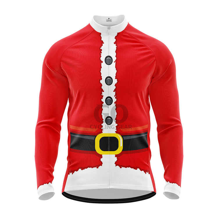 Men's Santa Claus Christmas Long Sleeve Jersey
